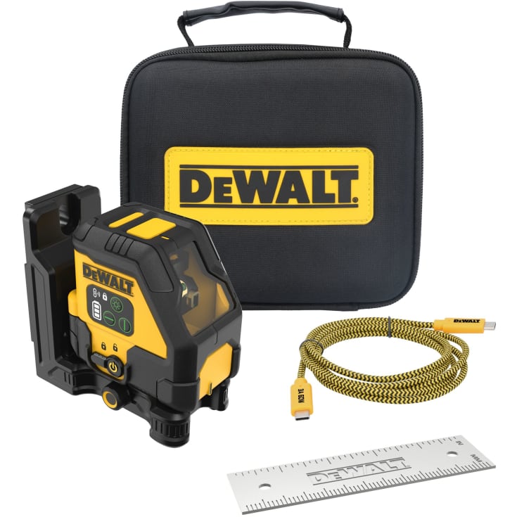 DeWalt DCLE14201GB-XJ krydslinjelaser, grøn, genopladelig