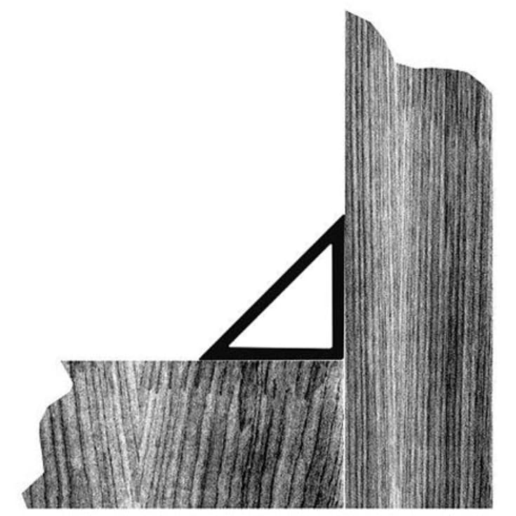 40 stk Affasningsliste, hård PVC, uden sømfane, 11 mm x 2,5 m