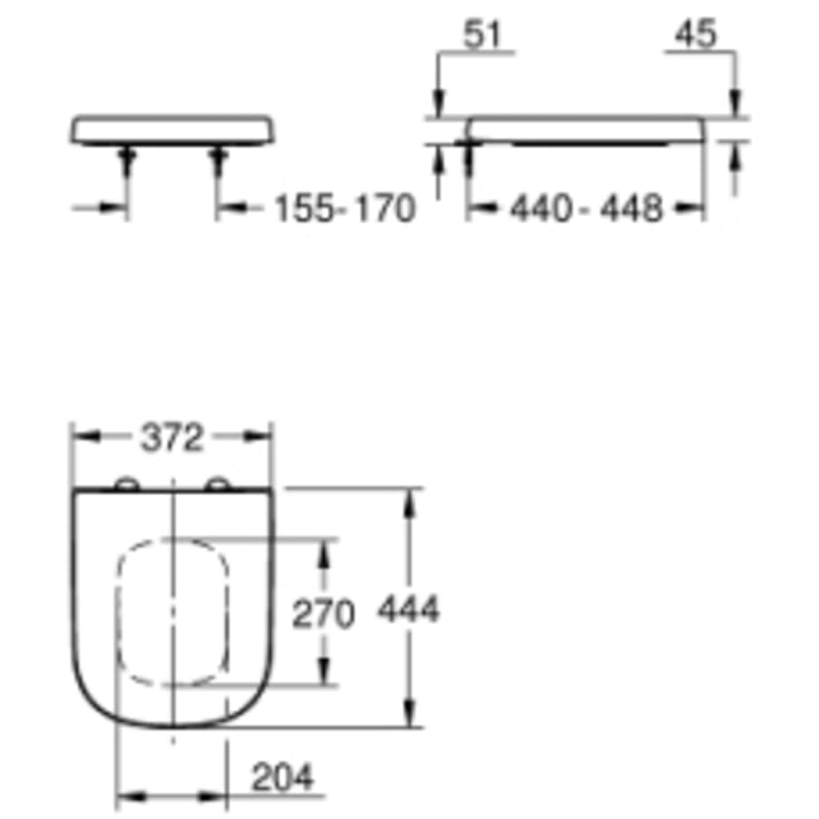 Grohe Euro Ceramic toiletbræt, aftagelig, hvid
