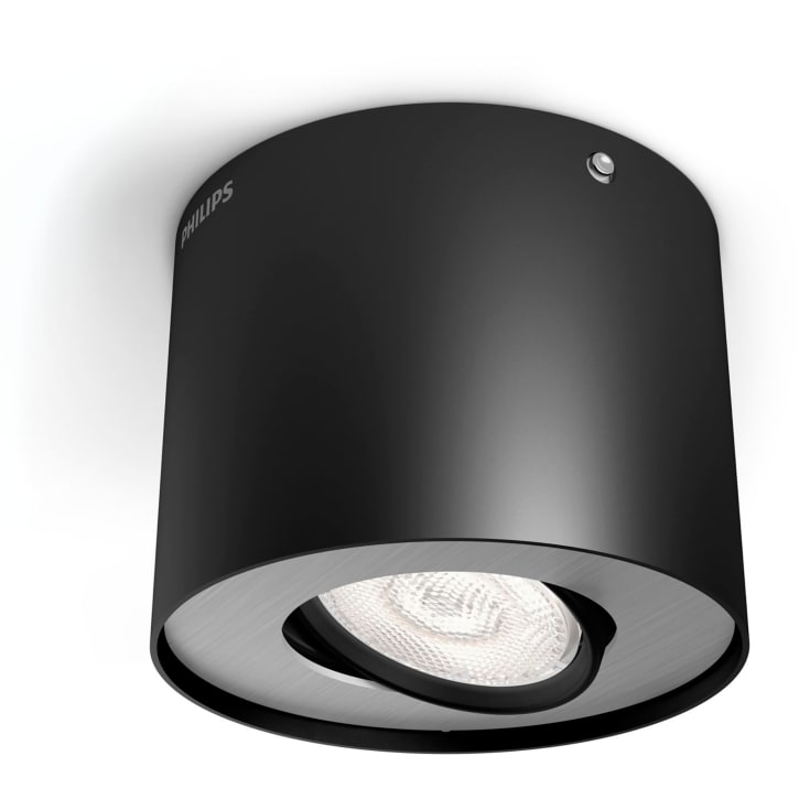 Philips myLiving Phase downlight utanpåliggande, svart