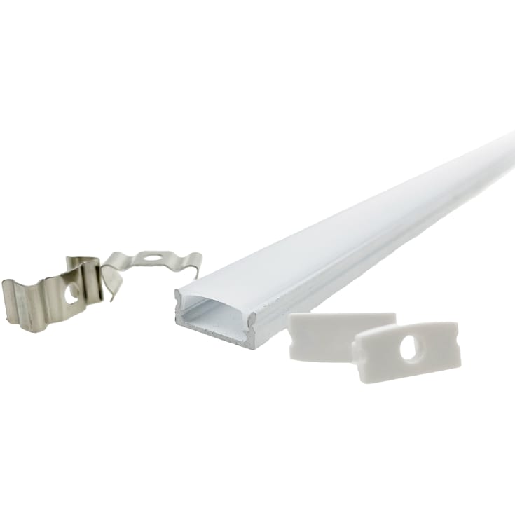 Endestykker til Profil 2 hvid, pose med 10 stk.