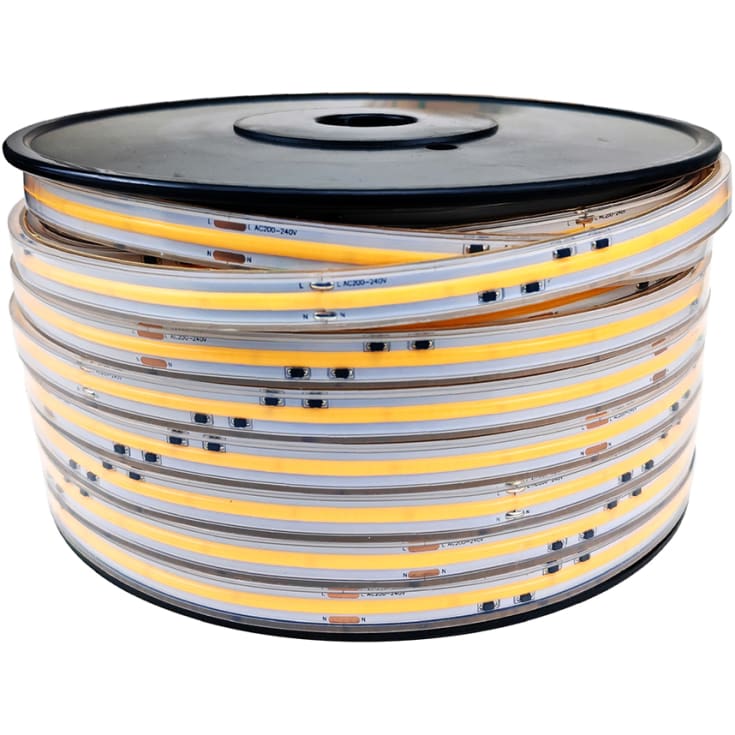 LED Strip 230V COB 5m 12W 2700K RA90 1080 lm IP66 166,5mm kl dim