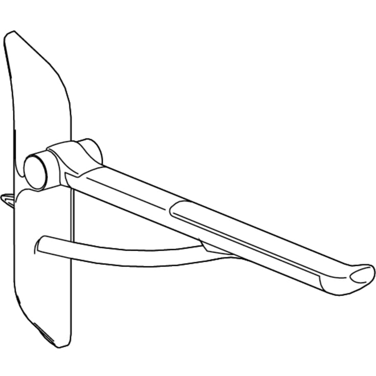 Pressalit Care Plus armstøtte, 70 cm, venstre, hvid