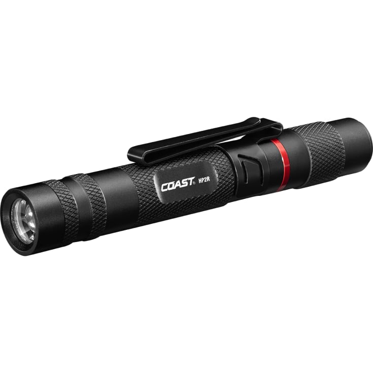 6 stk Coast HP2R inspektionslygte med fokus & bidestykke, genopladelig