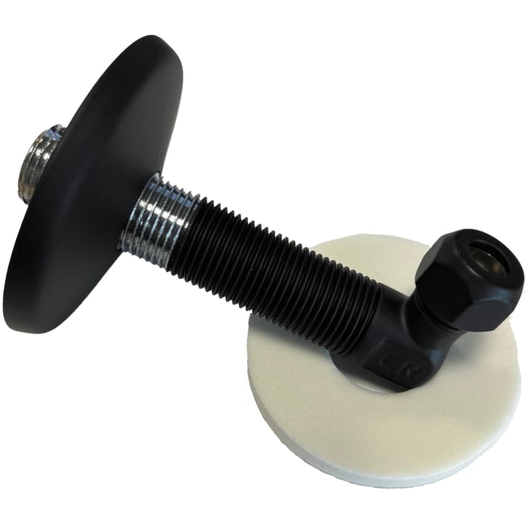 QuickBox® vinkelventil 1/2"x10 mm svartlackerad