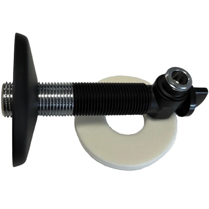 QuickBox® vinkelventil 1/2"x3/8" med afspærring, sortlakeret
