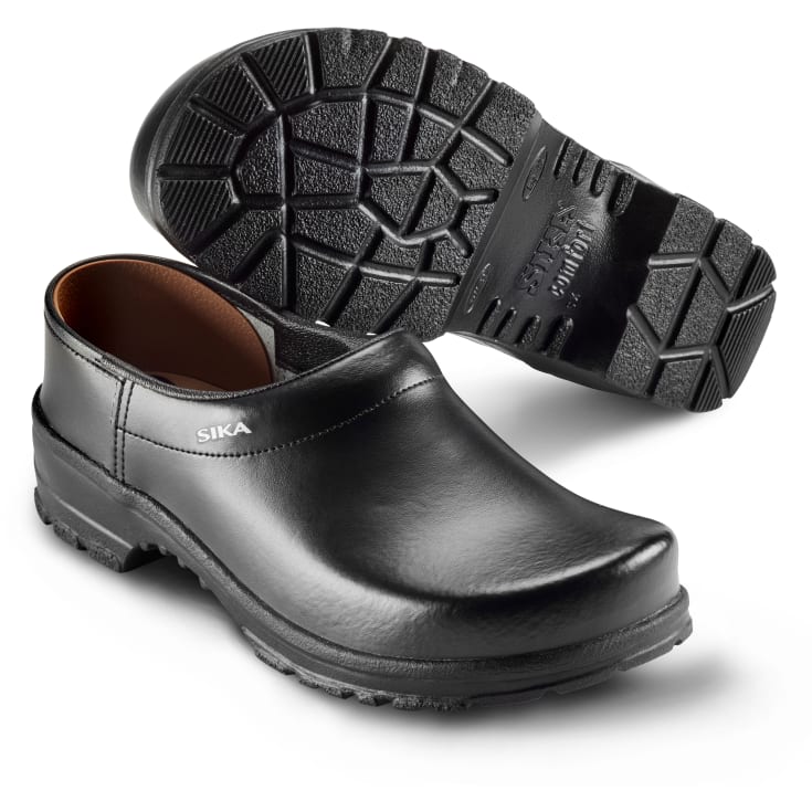 Sika komfort træsko med kappe - Sort, str. 43