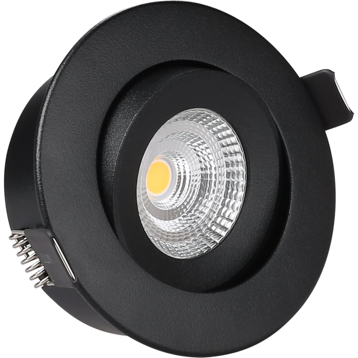 Antidark downlight, vinklingsbar, 2700K, svart