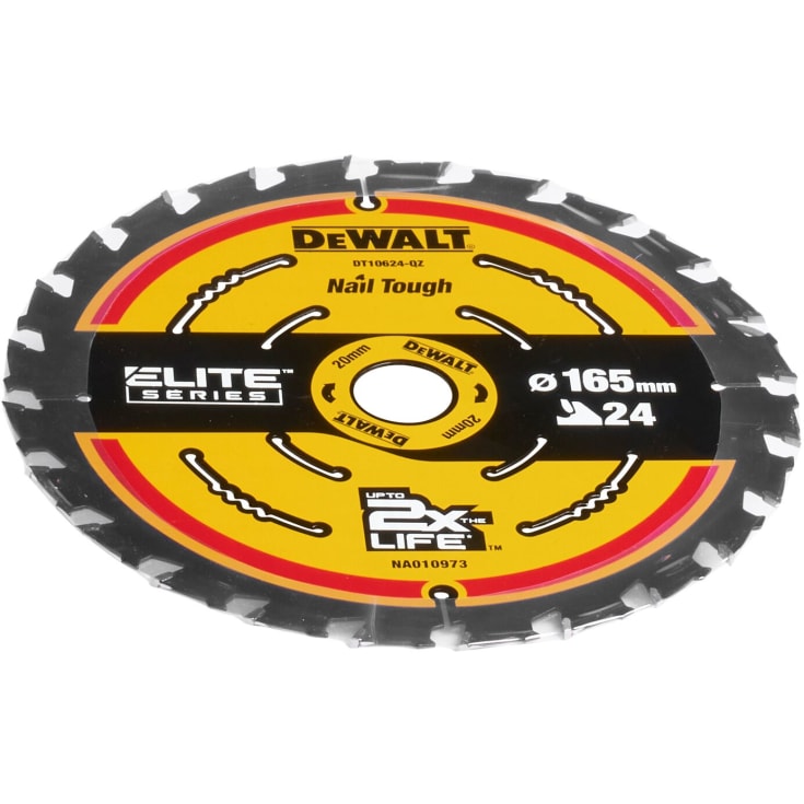 DeWalt Carbide Elite cirkelsågklinge, Ø165/20 mm, 24 tänder