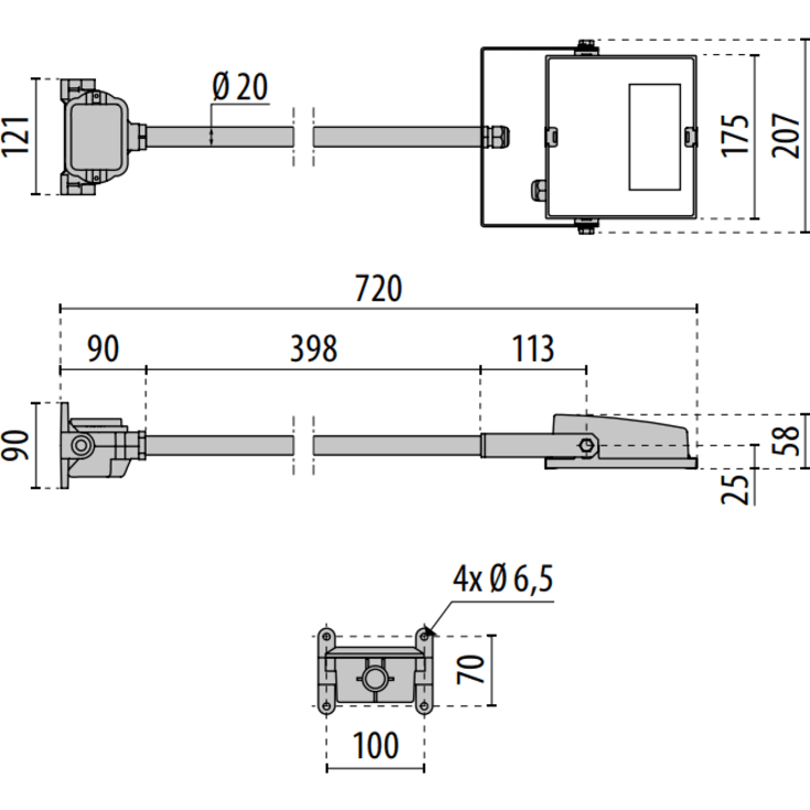 Flomlys Guell Zero Kit S/M LED 15W 4000K sort