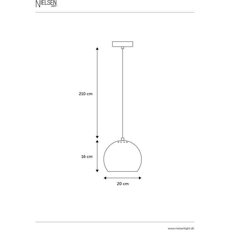 Nielsen Light Nice pendellampe, antikk messing, Ø20 cm