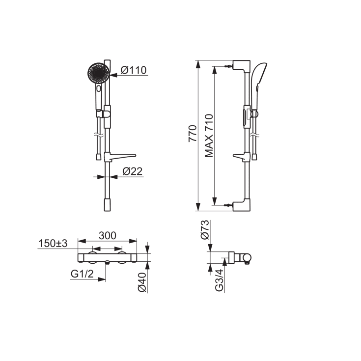 Oras Aurelia brusesæt, stål