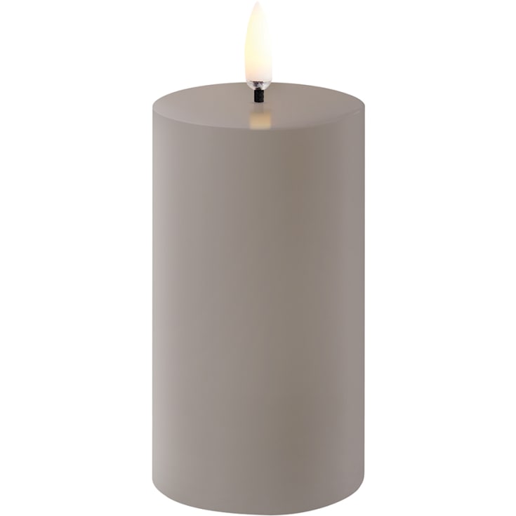 4 stk Uyuni LED bloklys, batteri, beige