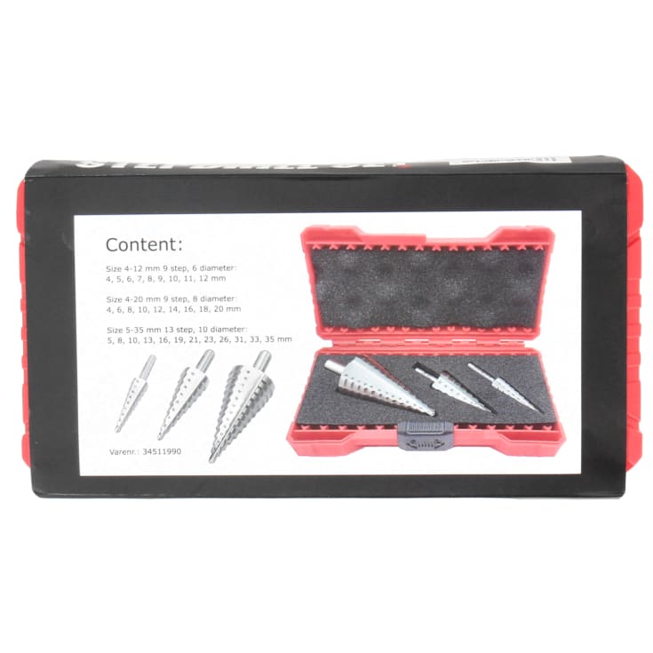 Tecos trinnborsett HSS M35, 5 % kobolt, 3 deler