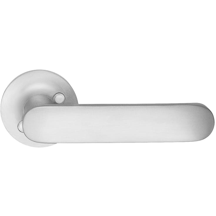 Beslagsboden Modernt dörrhandtag, utomhus, borstad krom