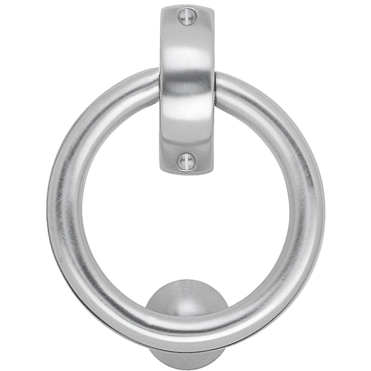 Dørbanker, børstet krom, 107x133 mm