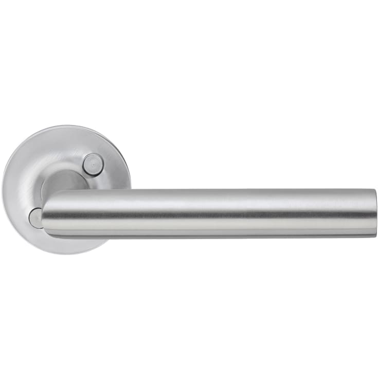 Beslagsboden Modernt dörrhantag, utomhus, borstat rostfritt stål