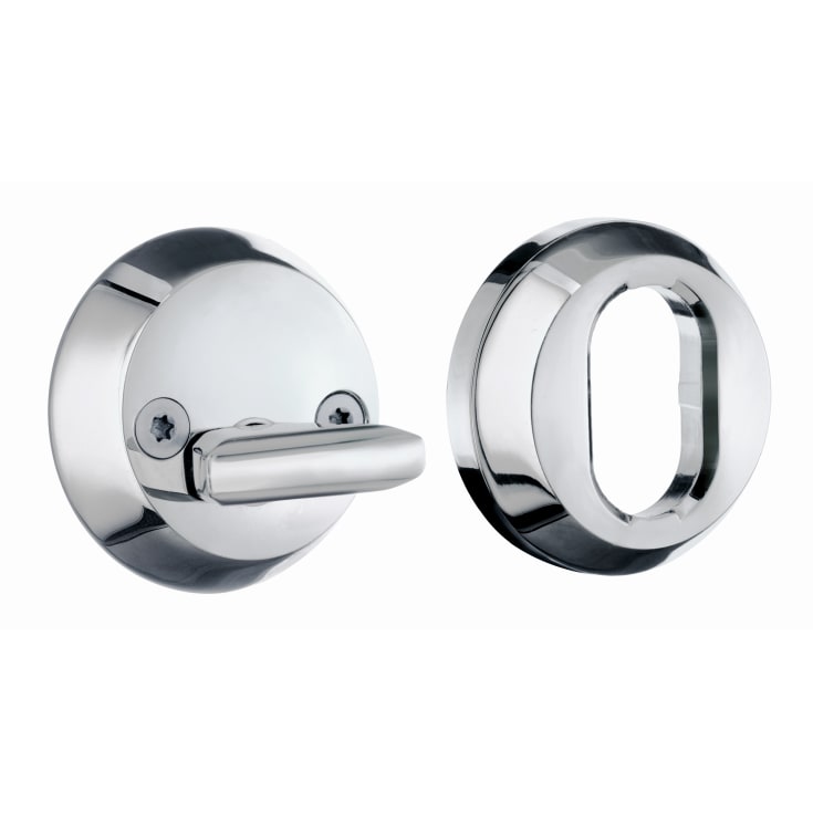 Beslagsboden cylinderring og vrider, poleret krom