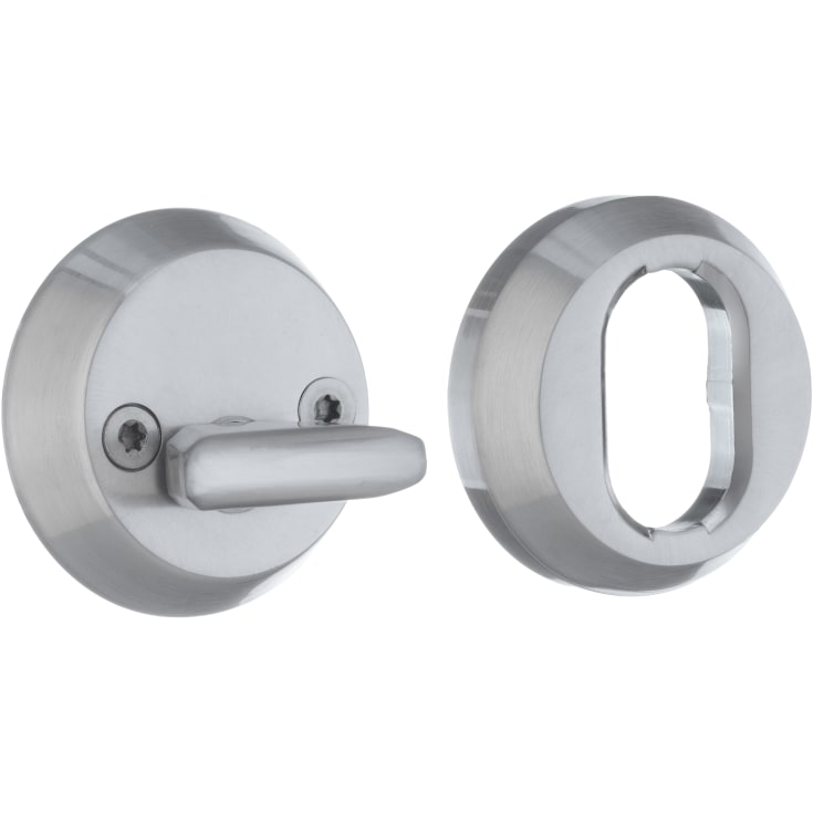 Beslagsboden cylinderring og vrider, børstet krom