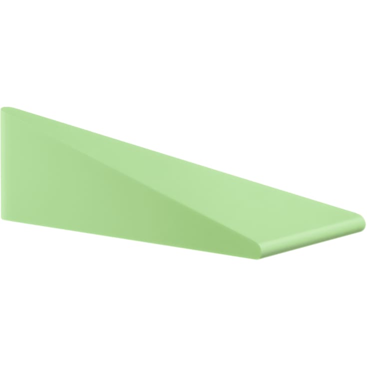 Dørstop kile, grøn gummi, Lime. Længde 120 mm