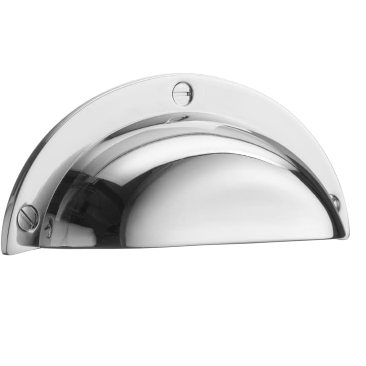 Beslagsboden skålhåndtag, poleret krom