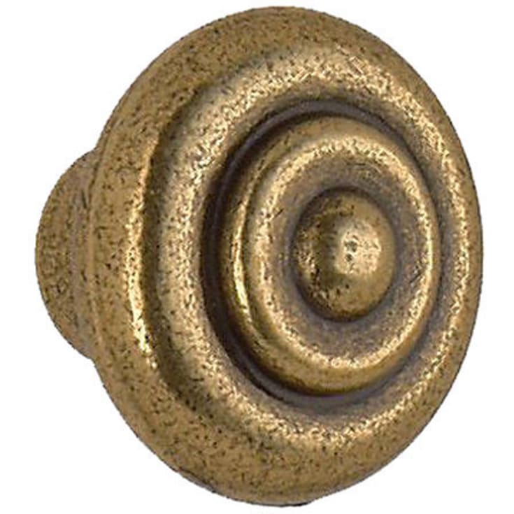 Knott, antikk messingfinish, diam 32 mm