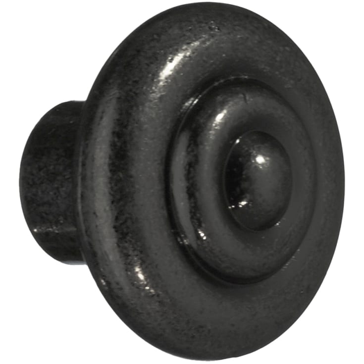 Beslagsboden knop, sort