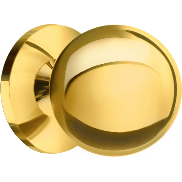 Knott, polert messingfinish, diameter 24 mm