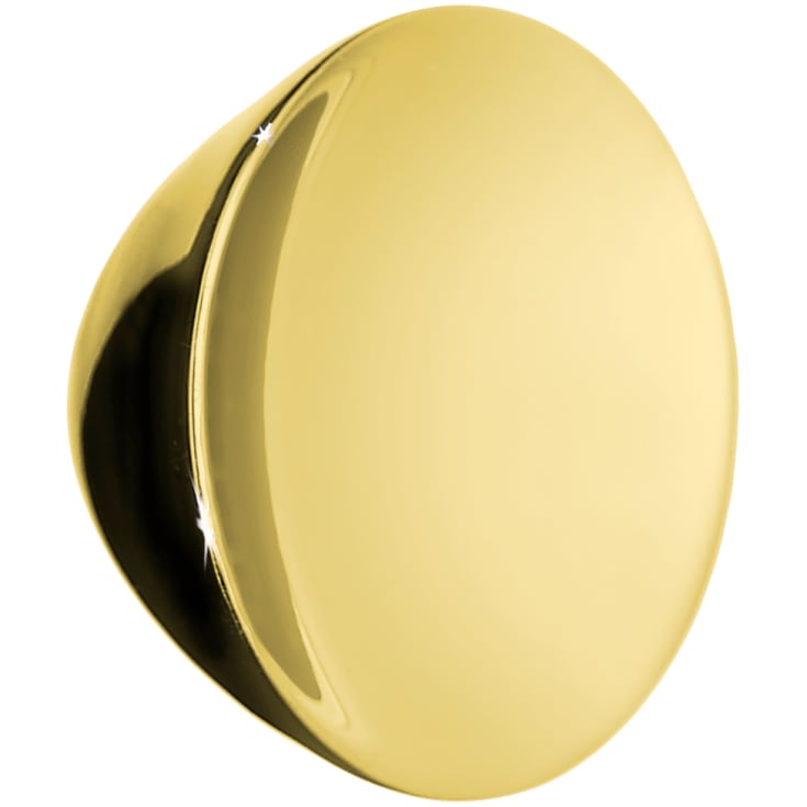 Knott, polert messingfinish, diameter 34 mm