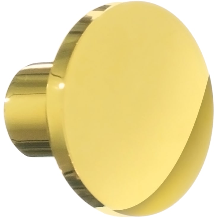 Knop, poleret messingfinish, diam 28 mm