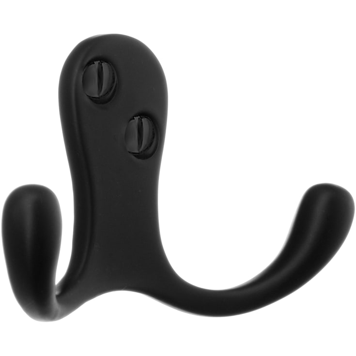 Beslagsboden håndklædekrog, mat sort