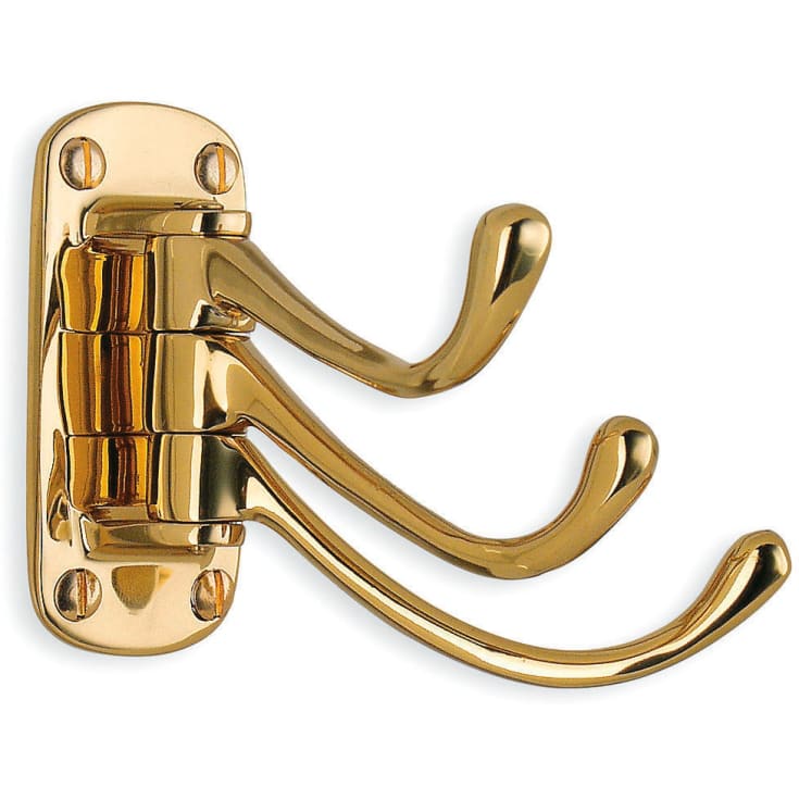 Beslagsboden håndklædekrog, poleret messingfinish