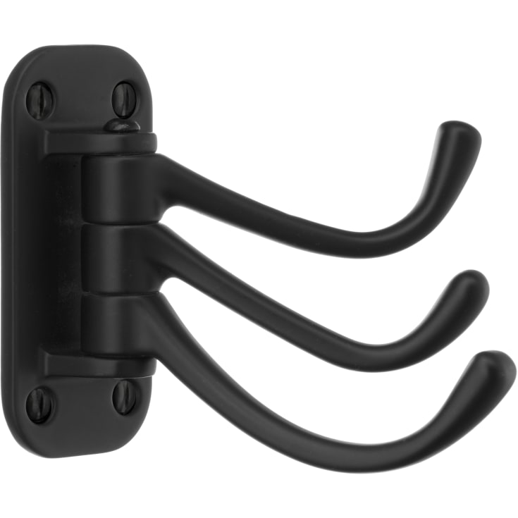 Beslagsboden håndklædekrog, mat sort