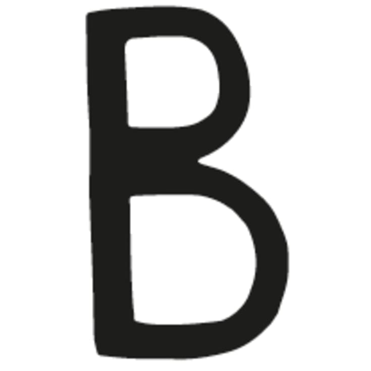 Beslagsboden Smedbo husbogstav, B, sort