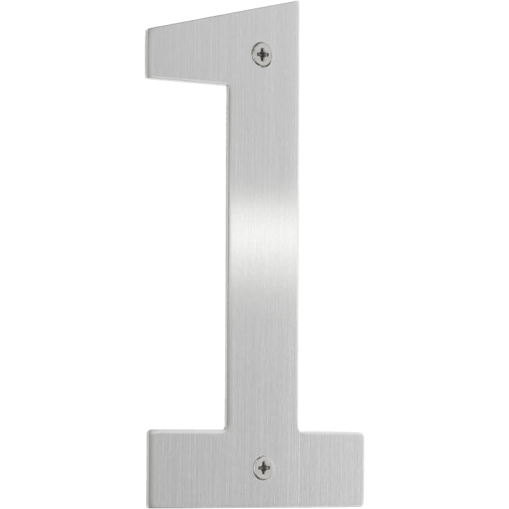 Beslagsboden husnummer 1, børstet stål