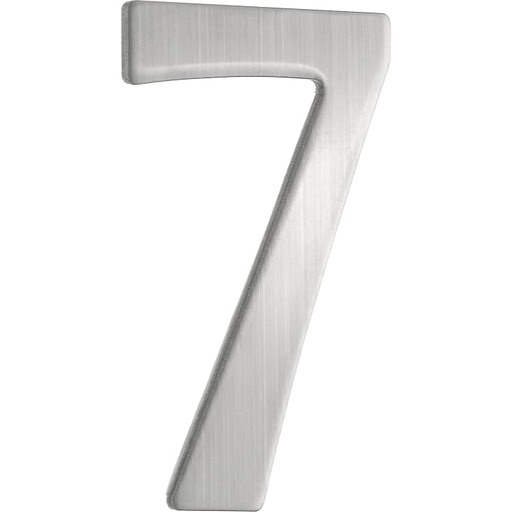 Rustfrie postkassenummer 7, børstet rustfritt stål