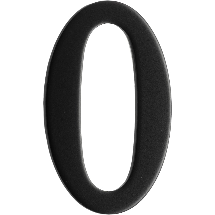 Beslagsboden rustfri postkassenummer, 0, sort