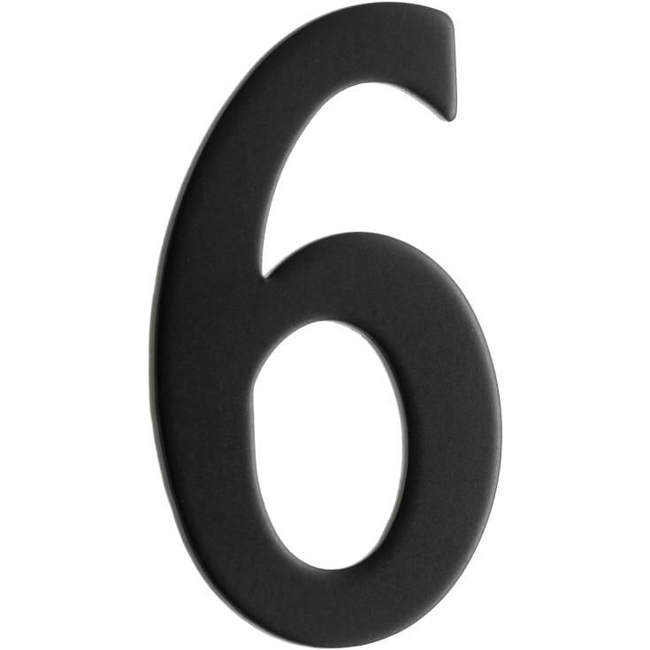 Beslagsboden rustfri postkassenummer, 6, sort