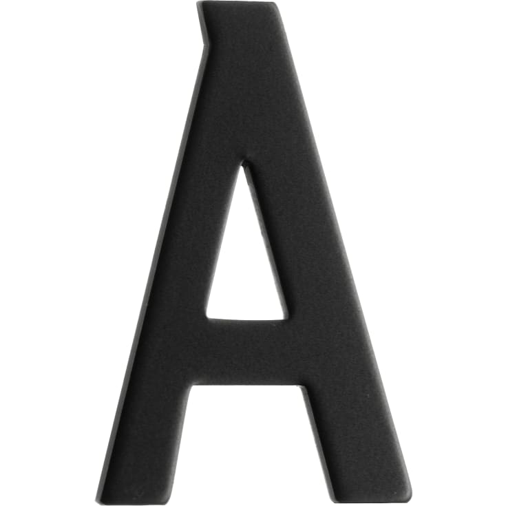 Rustfri postkasse bokstav A, sort