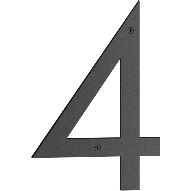 Beslagsboden Nordic husnummer, 4, matt svart