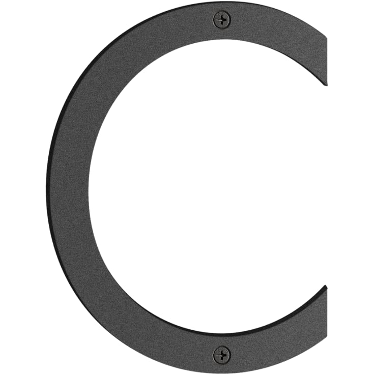 Beslagsboden Nordic husbogstav, C, mat sort