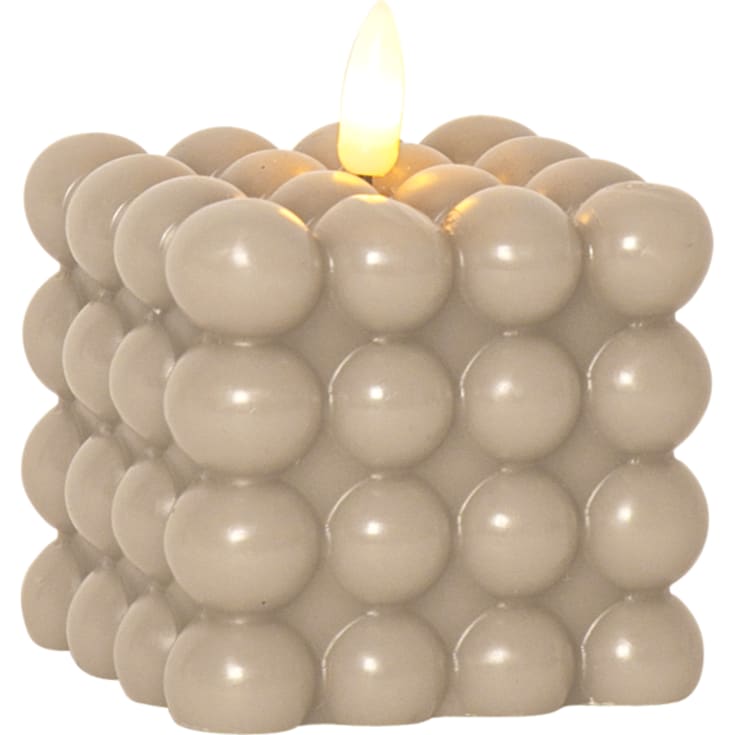 12 st Star Trading Flamme Dot Bubble LED stearinljus, beige
