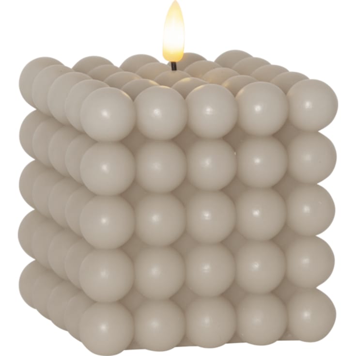 12 st Star Trading Flamme Dot Bubble LED stearinljus, beige
