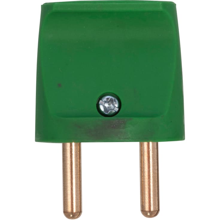 LK Stikprop, ekstra forstærket, rund, uden jord, Grøn