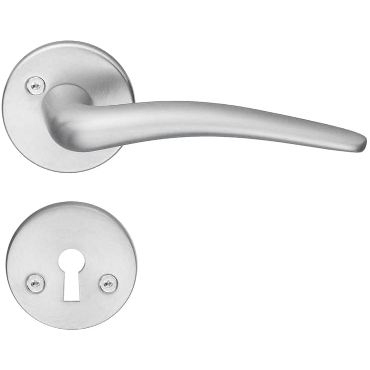 Beslagsboden Classic dörrhantag, borstad krom, 3 st.