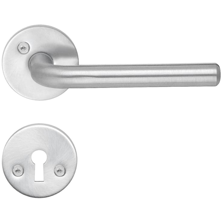 Beslagsboden Modern dørhåndtag, børstet krom, 3 stk.