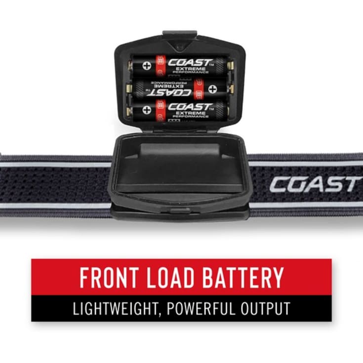 Coast FL75R genopladelig pandelampe, 530Lumen