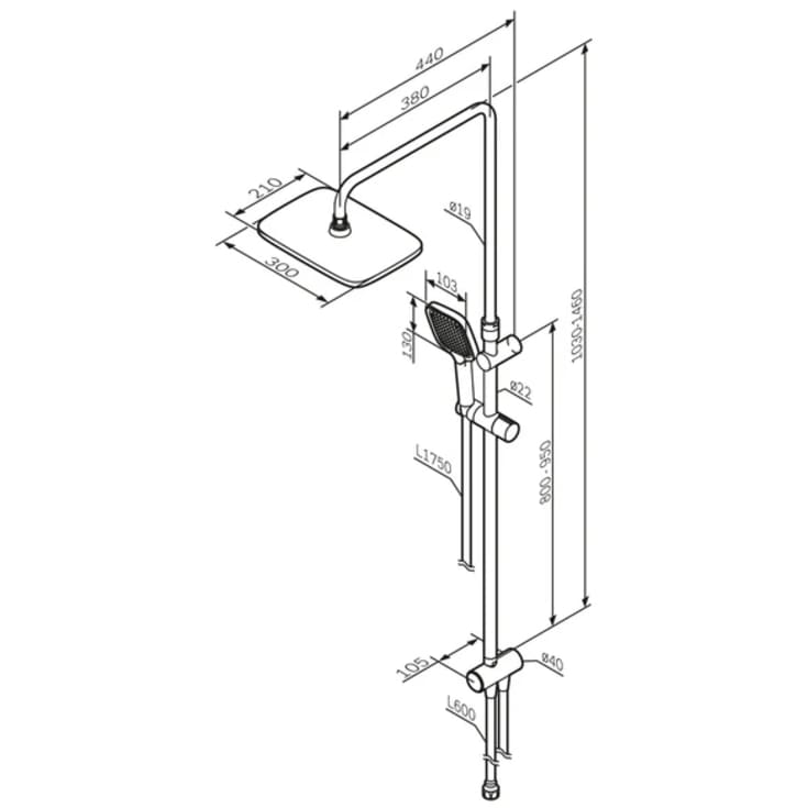AM.PM Func brusesæt, krom
