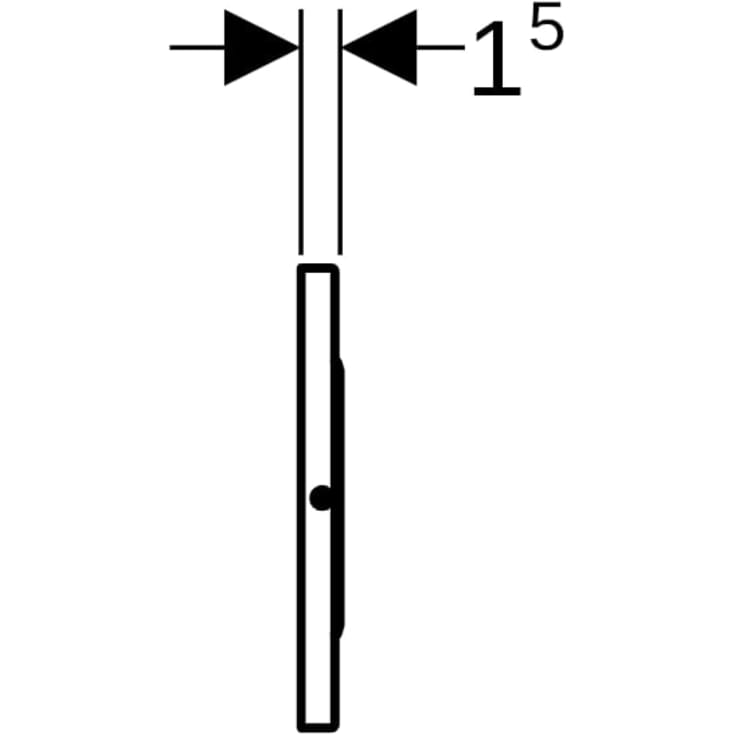 Geberit Sigma 10 Round betjeningsplade, berøringsfri, sort/mat sort