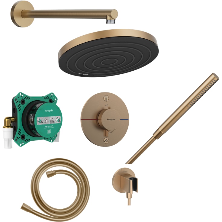 Hansgrohe Pulsify S 260 brusesæt, vandbesparende,  børstet bronze